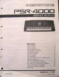 Yamaha Psr 4000 Portatone Midi Keyboard Workstation Original Service Manual Book