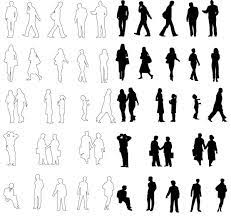 People Silhouettes Vector Pack Jpg 600 565 Silhouette Architecture Architecture People Silhouette People