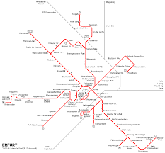 Alle hier gezeigten gleispläne wurden privat erstellt und sind keine offiziellen dokumente. Strassenbahn Karte Erfurt Gedruckte Karte Des Strassenbahnnetzes In Erfurt Deutschland Mit Herunterldenmoglichkeit