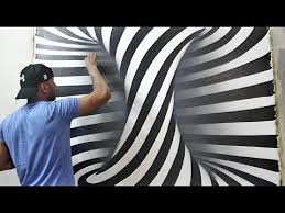 تعليم ديكور الخدع البصريه بطريقه بسيطه Youtube Stick Wall Art Graffiti Wall Art Wall Painting Techniques