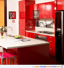 مطابخ أكريليك حمراء أشيك وأحلي مطابخ أكريليك باللون الأحمر 2017