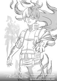 My hero academia coloring pages todoroki outline. Dabi My Hero Academia Coloring Pages Todoroki Novocom Top