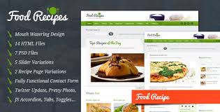 Food Recipes Html Template Food Website Recipes Food