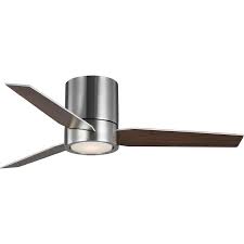 This particular combination is very aesthetic as well. Progress Lighting Braden 44 In Brushed Nickel Led Flush Mount Ceiling Fan With Light Remote Control And Light Kit 3 Blade In The Ceiling Fans Department At Lowes Com