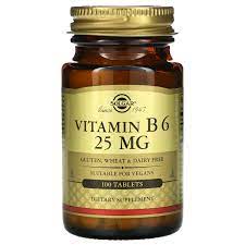 Vitamin b6 plays a major role in the making of proteins,hormones, and neurotransmitters. Solgar Vitamin B6 25 Mg 100 Tablets Iherb