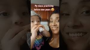 My niece was practicing before bringing the new year in 🤣😂