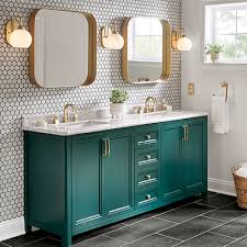 Add flexible supply tubing between the faucet and the shut off valves. Bathroom Vanities The Home Depot