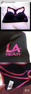 la gear sports bra says size large but fits like medium on