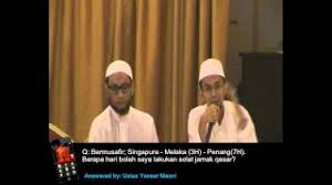 Sholat jamak adalah rukhsah yang. Berapa Hari Boleh Lakukan Jamak Qasar á´´á´° I Ustaz Yasser Masni Youtube