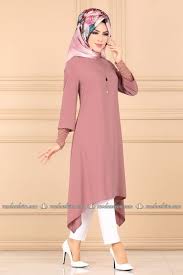 Modaselvim Tunik Kolagzi Gupurlu Tesettur Tunik Pl907 Pudra Musluman Modasi Moda Stilleri Abaya Tarzi