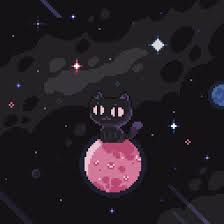 Cute Cat 8 Bits Gif Pixel Art Design Pixel Art Pixel Art Landscape