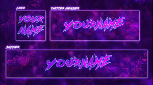 D fortnite banner tutorial » store: Purple Youtube Banner Templates Free Download