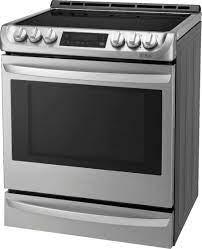 Lg 6 3 Cu Ft Self Cleaning Slide In Electric Range With Probake Convection Stainless Steel Lse4613st Best Buy