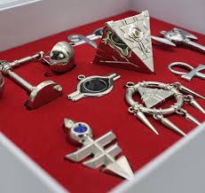 Millennium puzzle necklace for sale. Buy Yu Gi Oh Seven Millennium Items 8pcs Set Necklaces Figures 4 10cm Action Toy Figures Pendants Necklaces