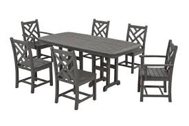 Polywood Pws1211gy Chippendale 7piece Dining Set Slate Grey You Can Find More Details By Visiting Th With Images 7 Piece Dining Set Garden Dining Set Side Chairs Dining