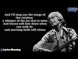 John Denver For Baby For Bobbie Lyrics Meaning Youtube