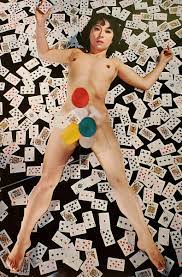 Susumu Matsushima Nude Japanese Girl Laying in Playing Cards 