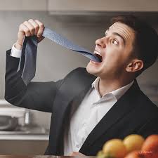 I went to an Asian restaurant, and I couldn't stop eating the tie food