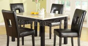 Archstone Dinette With 48 Inch Table And Black Chairs Faux Marble Dining Table White Dining Table Dining Table Marble