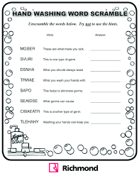 Activities Hand Washing Word Scramble Hygiene Activities Hygiene Lessons Personal Hygiene Worksheets