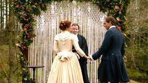 Outlander Season 5 Big House On The Ridge Linda Merrill Outlander Wedding Dress Modest Wedding Dresses Outlander Wedding