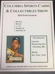 Sports card & collectables show. Columbia Dugout Sports Cards Collectibles And Memorabilia Facebook