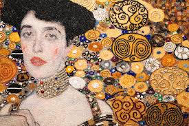 Bead Mosaic Artwork Inspired by Gustav Klimt's Portrait of Adele  Bloch-Bauer II