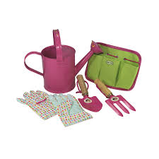 Uk no1 stockist for garden vac bags. Kids Garden Tool Set With Watering Can And Tool Pouch Set Pink Little Pals