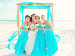 There are some custom components that have to be part of the marriage such as taking wedding vows at a religious service, the streaming attire, web. Turquoise Caribbean Blue Beach Wedding Beach Bridesmaid Dresses Beach Wedding Bridesmaid Dresses Blue Bridesmaid Dresses Beach