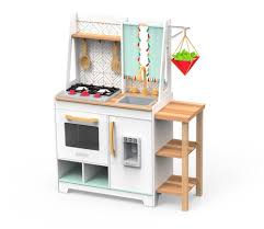 Inspire culinary creations and teach organization skills with this kids' kitchen. Product Design Lauren Bolschitz