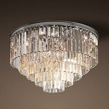 Free Shipping Modern Vintage Rh Chandelier Crystal Flush Ceiling Mounted Light For Home Hotel Decoration Family Ro Ceiling Chandelier Ceiling Lights Chandelier
