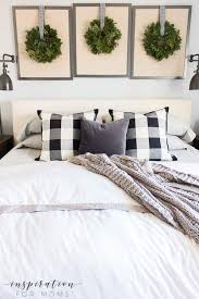 Red black and white master bedroom. Christmas Home Tour Front Porch And Master Bedroom Inspiration For Moms