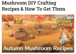 Acnh Mushroom Diy Crafting Recipes Diy Crafts Crafts