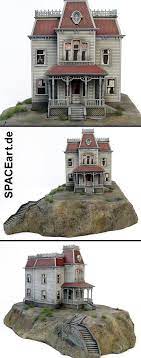 psycho the bates mansion spaceart villen modellbau haus halloween zuhause