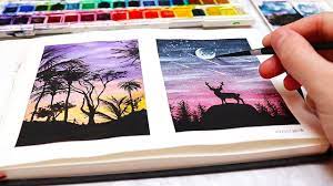 Check spelling or type a new query. Easy Watercolor Painting Ideas For Beginners Watercolor Silhouette Paintings Youtub Watercolor Paintings Easy Watercolor Painting Ideas Watercolor Paintings
