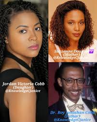 🎬Celebrity Children... Suzzanne Douglas & Dr. Roy Jonathan Cobb's Daughter  Dr. Roy Jonathan Cobb and Suzzanne Douglas (M. 1989) they have one child  together. Jordan Victoria Cobb(born 1995) is a writer and