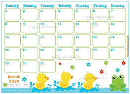 Calendar March 2020 Spring Planner Printable Cute Planner Animals Theme March Planner 2020 March Calendar Cute Ducks Printable In 2020 Cute Planner Printable Planner Calendar March