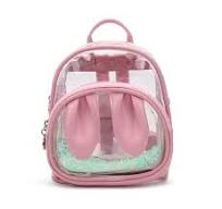 Branded Custom Wholesale Plastic Backpack Students Children Transparent PVC  Clear Back Pack Kids School Bag