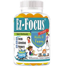 Ez Focus Kids Brain Focus Chewable Gummies Supplements Attention Memory Help Formula For Childrens And Teens Best Great Taste Calming Mutlivitamins Natural Omega Dha School Study Task Support Walmart Com Walmart Com
