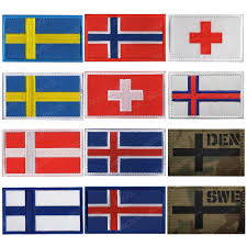 Mathias jensen on for christian eriksen. Sweden Norway Denmark Iceland Finland Switzerland National Flag Embroidered Reflective Patches Embroidery Badges Europe Flags Patches Aliexpress