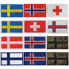Mathias jensen on for christian eriksen. Sweden Norway Denmark Iceland Finland Switzerland National Flag Embroidered Reflective Patches Embroidery Badges Europe Flags Patches Aliexpress