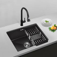 black kitchen sink deck mounted home