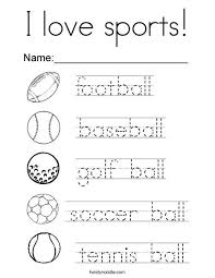 Oct 04, 2016 · get your little ones and grab some crayons, it's time to color! I Love Sports Coloring Page Sports Coloring Pages Sports Activities For Kids Free Preschool Worksheets