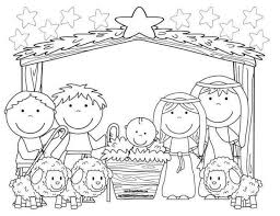 Baby jesus in a manger. Cutest Nativity Coloring Page Nativity Coloring Pages Preschool Christmas Christmas Coloring Pages