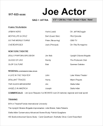 free actor resume template and how to