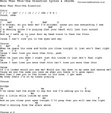 More Than This Ukulele Chords One Direction Lyrics Lyrics And Chords Ukulele Chords