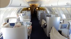 This is the 747 jumbo jet that boeing bet the house on. British Airways Boeing 747 Business Class Upper Cabin London To San Francisco Youtube
