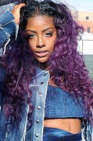 Camera Ready Justine Skye S Best Purple Hair Moments Purple Hair Black Girl Curly Hair Styles Hair Styles