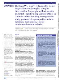 Puzzle piece picture frames scheels. Pdf The Demwg Study Reducing The Risk Of Hospitalisation Through A Complex Intervention For People With Dementia And Mild Cognitive Impairment Mci In German Shared Housing Arrangements Study Protocol Of A Prospective Mixed Methods