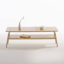 These oak coffee table are made from the finest materials and are extremely durable to last for a long span of time. Jimi Two Tier Oak Birch Coffee Table Oak La Redoute Interieurs La Redoute